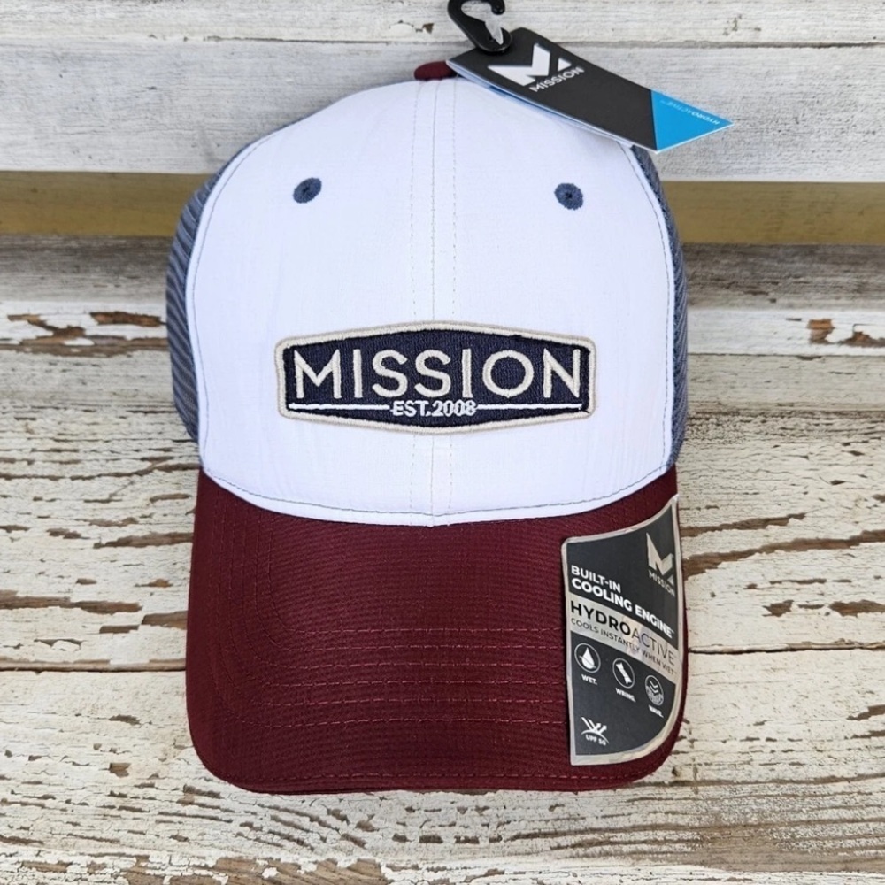 Mission Cooling Westchester Snapback Hat NEW Hydroactive Technology UPF 50
